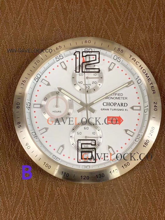 Chopard Mille Miglia Gran Turismo XL Replica Wall Clock Silver&Black Face